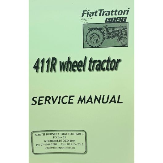 MANUAL WORKSHOP  FIAT 411R (Part Number: MANWSFIAT411R) - Call South Burnett Tractor Parts on 07 4164 2000