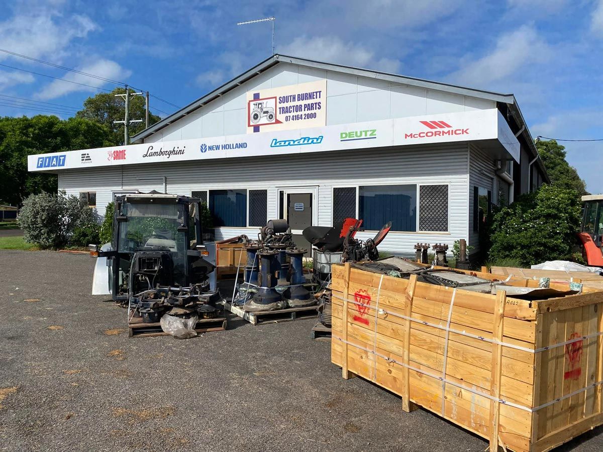 Tractor Parts Outside The Shop